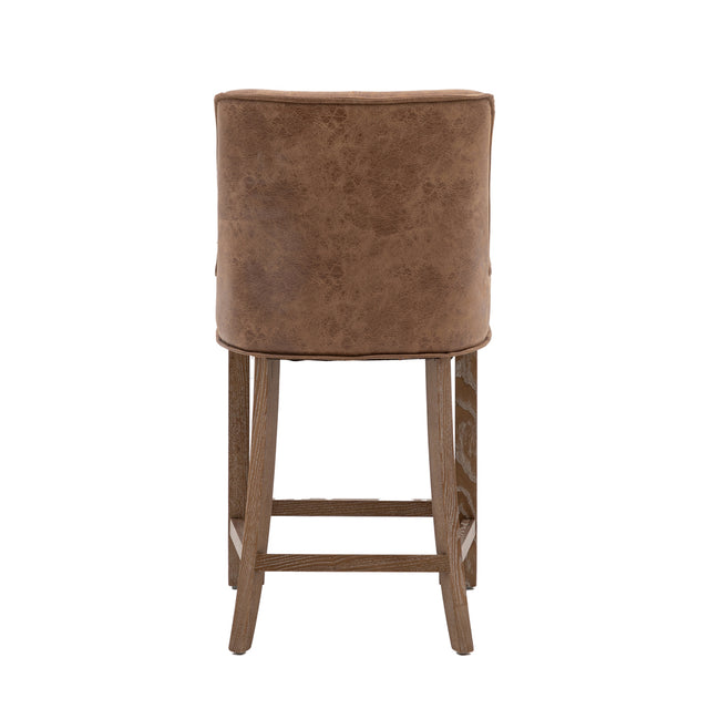 Aspen Set of 2 Leather Bar Stools in Tan (5)