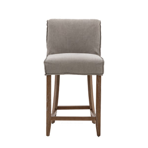 Aspen Set of 2 Linen Bar Stools in Grey