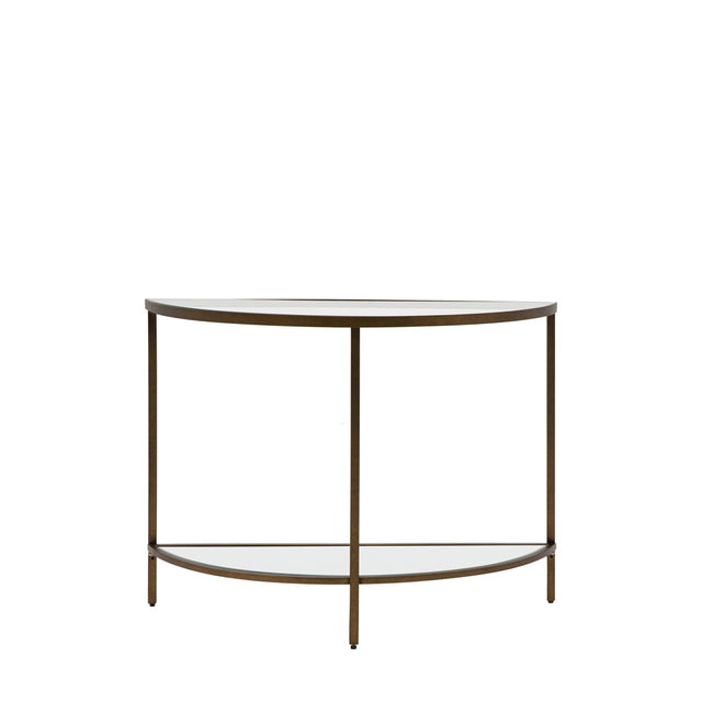 Enya Glass Console Table in Bronze (2)