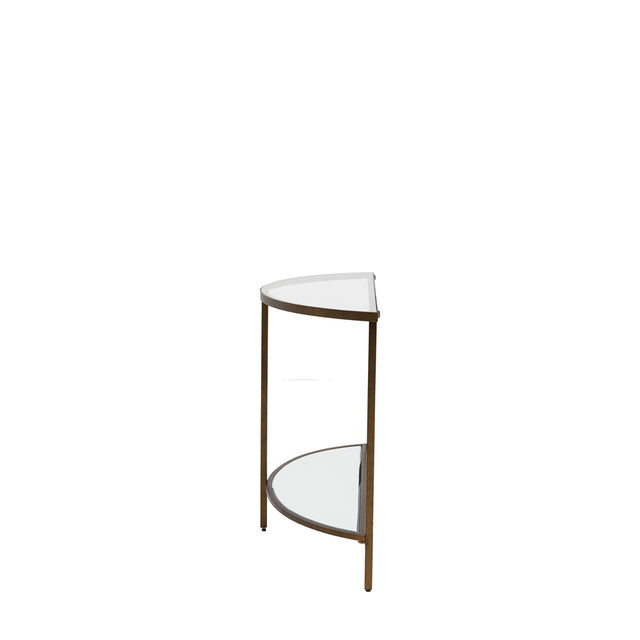 Enya Glass Console Table in Bronze (4)