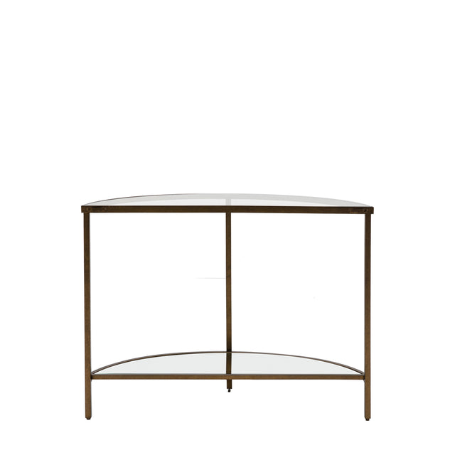 Enya Glass Console Table in Bronze (6)