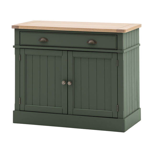 Nala 2 Door Wooden Sideboard in Moss Green (2)