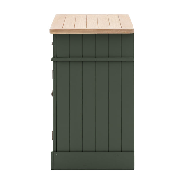 Nala 2 Door Wooden Sideboard in Moss Green (3)