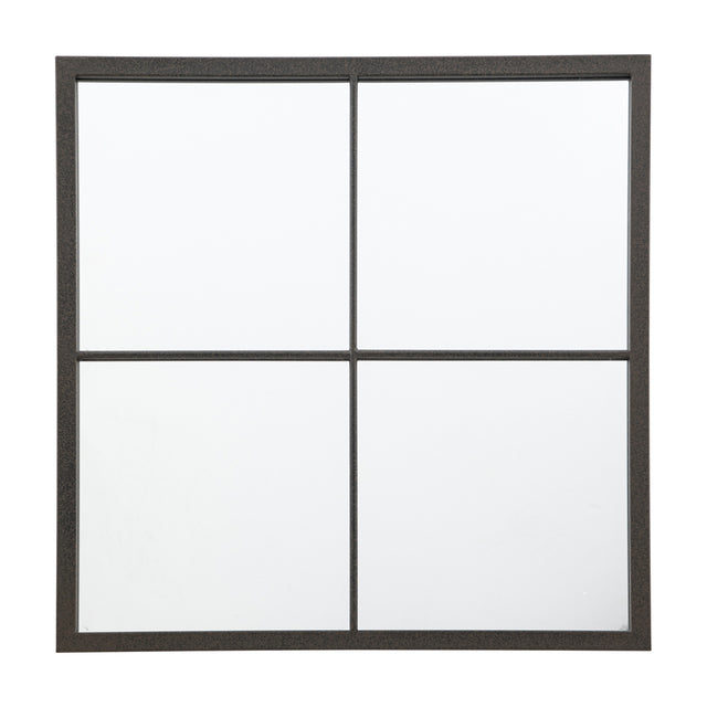 Alba Square Mirror in Black Metal (4)