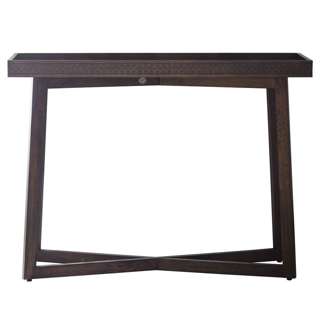 Hayleigh Rectangular Mango Wood Console Table in Brown (3)