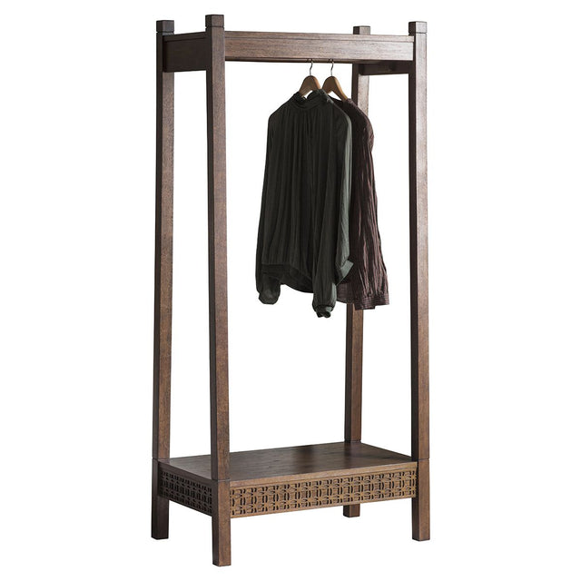 Hayleigh Mango Wood Wardrobe in Brown (4)