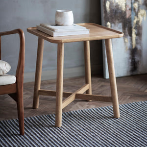 Sophie Square Side Table in Oak