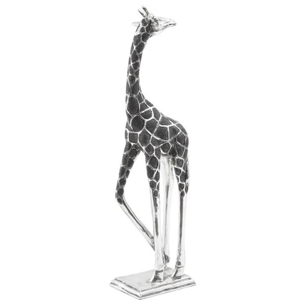 Giraffe Sculpture in Silver