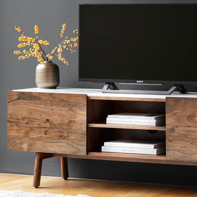 Linnea Wooden Media Unit in Brown (2)