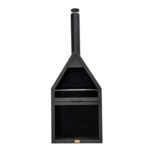 Ivyline Outdoor Henley Fireplace Black with Grill Iron (4)