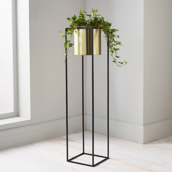 Aiya Tall Plant Stand in Gold