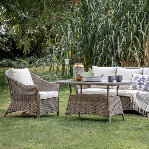 Palma Outdoor Sofa Dining Set in Natural