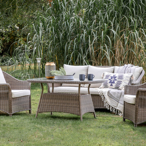 Palma Outdoor Sofa Dining Set in Natural