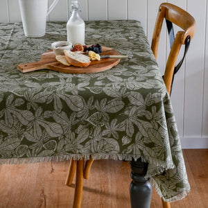 Fig Tree Tablecloth in Burnt Olive