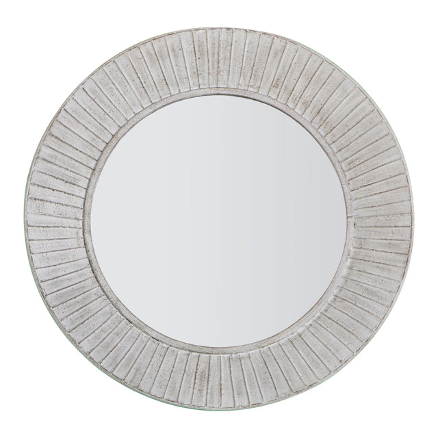 Leo Round Wall Mirror in Cream (3)