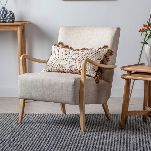 Suzie Linen Armchair in Neutral