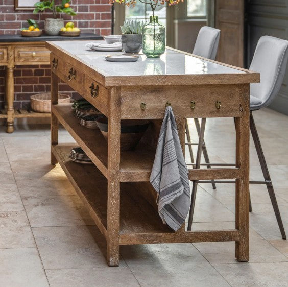 Toby Kitchen Island and Breakfast Bar in White  (2)