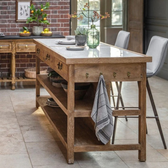 Toby Kitchen Island and Breakfast Bar in White 